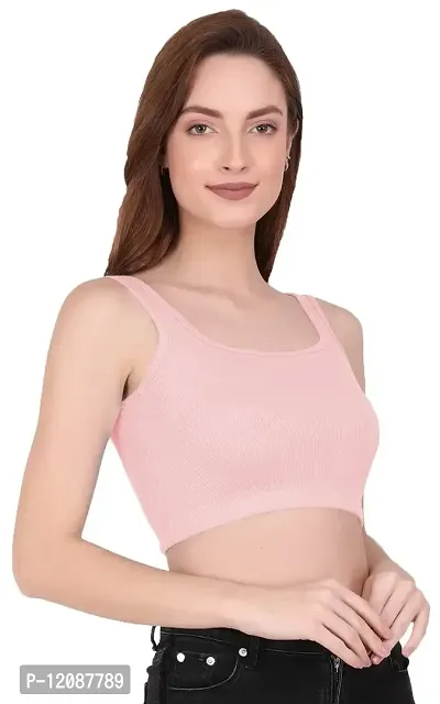 THE BLAZZE 1044 Women's Summer Basic Sexy Strappy Sleeveless Crop Tops(S,Color_10)