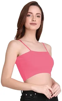 THE BLAZZE 1290 Crop Top for Women (Medium, Light Pink)-thumb3