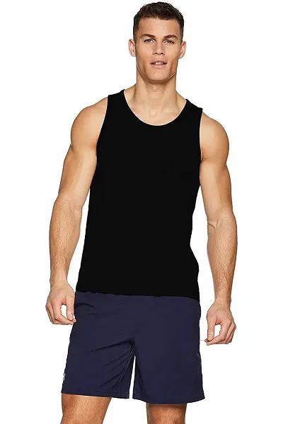 THE BLAZZE Men's Regular Fit Top (QW-130_Black_Small)