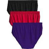 THE BLAZZE Women Cotton Panties (Pack of 3) (WQ-3_1023 - Hipster - Pack Of 3 - Dark Assorted_XX-Large(95-100cm))-thumb1