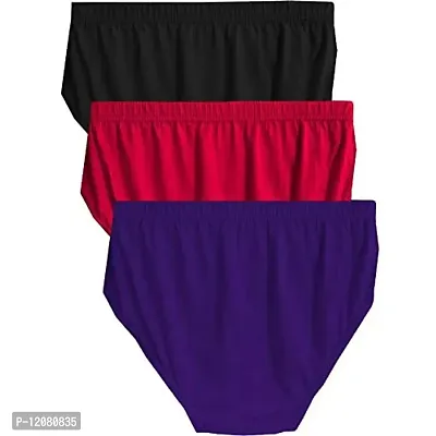 THE BLAZZE Women Cotton Panties (Pack of 3) (WQ-3_1023 - Hipster - Pack Of 3 - Dark Assorted_XX-Large(95-100cm))-thumb2