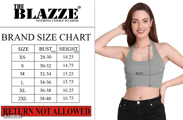 THE BLAZZE 1294 Women's Sexy Cotton Tank Crop Tops Bustier Bra Vest Crop Top Bralette Blouse Top for Womens (Medium, Colour_4)-thumb5