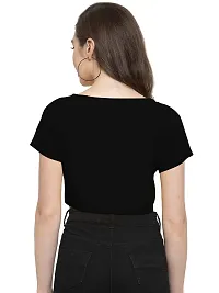 THE BLAZZE 1132 Crop Tops for Women (X-Small, Black)-thumb2