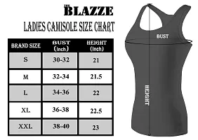 THE BLAZZE Women's Rib Racerback Tank Top (L, Orange)-thumb2