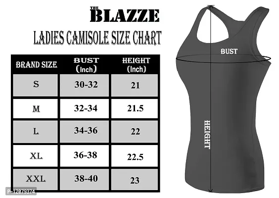 THE BLAZZE Women's Rib Racerback Tank Top (L, Orange)-thumb3