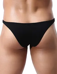 THE BLAZZE Men's Soft Low Rise G-String Underwear Sexy Mid Coverage Back Briefs-thumb1