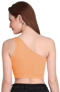 THE BLAZZE Women's Crop Top (QW-14_Black, Green, Light Apricot, Pink, Red, White, Wine Red_2XL)-thumb2