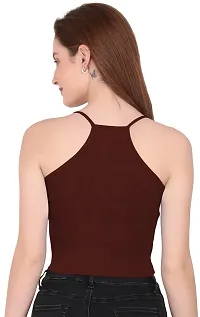 THE BLAZZE Women's Summer Basic Sexy Strappy Sleeveless Racerback Camisole Crop Tops-thumb2