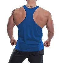 THE BLAZZE 0051 Men's Tank Top Muscle Gym Bodybuilding Vest Fitness Workout Train Stringers-thumb2