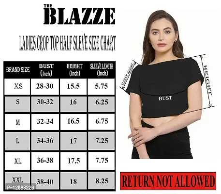 THE BLAZZE 1132 Women's Top (XX-Large, Black)-thumb6