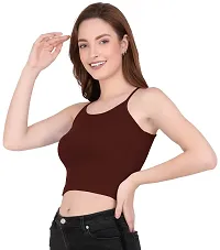 THE BLAZZE Women's Summer Basic Sexy Strappy Sleeveless Racerback Camisole Crop Tops-thumb4