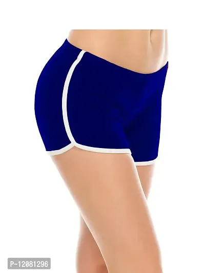 THE BLAZZE 1010 Cute Nightwear Sexy Shorts for Women (Royal Blue, S)