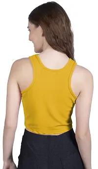 THE BLAZZE 1004 Women's Racerback Round Neck Sleeveless Crop Top-thumb2