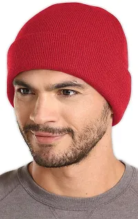 THE BLAZZE 2015 Winter Beanie Cap for Men and Women's (Free Size, Pink)-thumb2