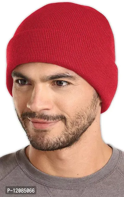 THE BLAZZE 2015 Winter Beanie Cap for Men and Women's (Free Size, Pink)-thumb3