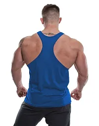 THE BLAZZE 0051 Men's Tank Top Muscle Gym Bodybuilding Vest Fitness Workout Stringers-thumb1