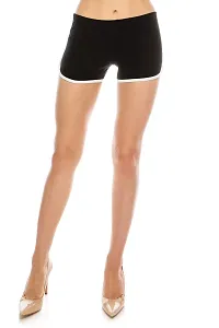 THE BLAZZE Women Sports Shorts Gym Workout Yoga Short (M, Black)-thumb1