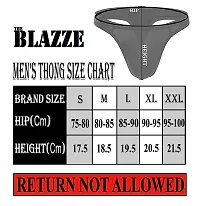 THE BLAZZE Men's G-String Thong Thongs Sexy Low Mid High Thongs Sexy Underwear Thongs for Men (Pack of 4) (XX-Large-(40/100cm), 0009 - Beige White Pink Blue)-thumb4