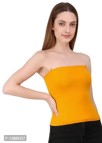 Buy THE BLAZZE 1503 Women's Seamless with Strap Stretchable Non-Padded  Inner Cami Bandeau Crop Tube Top Spaghetti Camisole for Women Online In  India At Discounted Prices