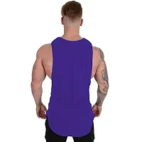 THE BLAZZE 0066 Men's Tank Tops Muscle Gym Bodybuilding Vest Fitness Workout Train Stringers (L,Color_02)-thumb1