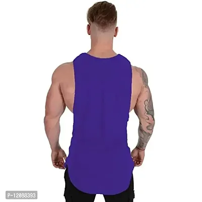 THE BLAZZE 0066 Men's Tank Tops Muscle Gym Bodybuilding Vest Fitness Workout Train Stringers (L,Color_02)-thumb2