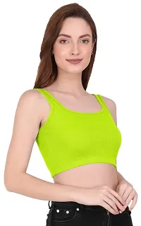 THE BLAZZE 1044 Women's Summer Basic Sexy Strappy Sleeveless Crop Top's(S,Color_07)-thumb4