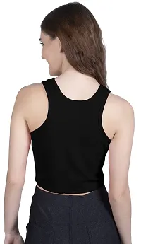 THE BLAZZE 1004 Women's Racerback Round Neck Sleeveless Crop Top(L,Color_02)-thumb2