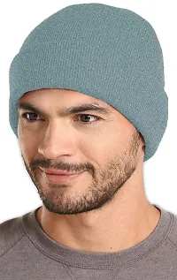 THE BLAZZE 2015 Winter Beanie Cap for Men and Women's (Free Size, Blue)-thumb2