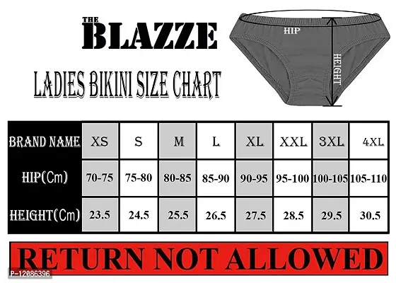 THE BLAZZE 1020 Women's Lingerie Panties Hipsters Briefs G-Strings Thongs Underwear Cotton Boy Shorts Women Bikini for Woman-thumb4