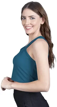 THE BLAZZE 1004 Women's Racerback Round Neck Sleeveless Crop Top-thumb4