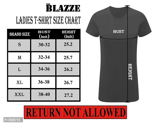 THE BLAZZE 1019 Women's Cotton Round Neck Half Sleeve T-Shirts for Women Combo (Pack of 2)-thumb5