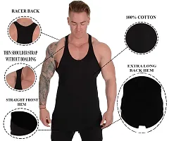 THE BLAZZE 0038 Men's Sleeveless T-Shirt Gym Tank Gym Stringer Tank Tops Muscle Gym Bodybuilding Vest Fitness Workout Train Stringers-thumb3