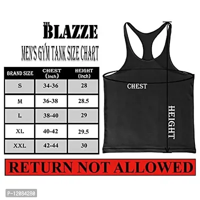 THE BLAZZE 0051 Men's Tank Top Muscle Gym Bodybuilding Vest Fitness Workout Train Stringers-thumb5