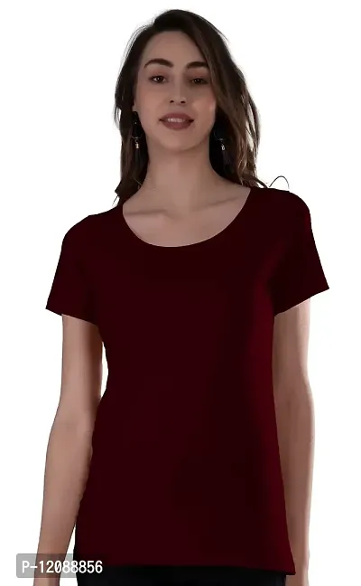 AD2CART A5014 Women's Scoop Neck Cap Sleeve T-Shirts for Women