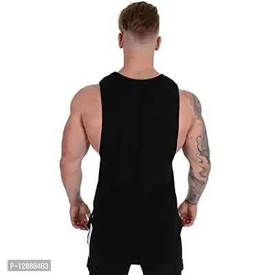 THE BLAZZE 0066 Men's Tank Tops Muscle Gym Bodybuilding Vest Fitness Workout Train Stringers (M,Color_01)-thumb2