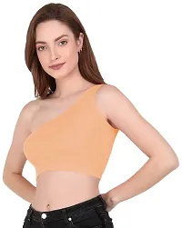 THE BLAZZE Women's Crop Top (QW-14_Black, Green, Light Apricot, Pink, Red, White, Wine Red_2XL)-thumb3