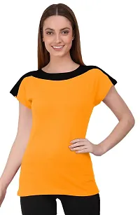 THE BLAZZE 1330 Women's Cotton Regular Fit Round Neck Half Sleeve Utility T-Shirts for Women Combo (S,Combo_05)-thumb2