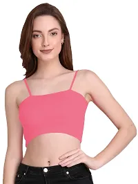 THE BLAZZE 1290 Crop Top for Women (Medium, Light Pink)-thumb4