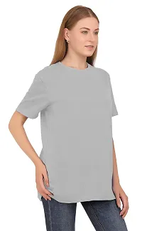 The BLAZZE 1582 Women's Cotton Oversize Casual Stylish Latest Round Neck Half Sleeve Loose Realxed Fit Boyfriend Attractive Oversized T-Shirts for Women-thumb2