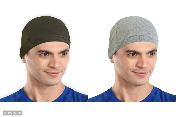 THE BLAZZE Skull Cap/Helmet Cap/Running Beanie - Ultimate Thermal Retention  Performance Moisture Wicking. Fits Under Helmets-Navy (1, Army Green+Grey)