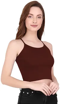 THE BLAZZE Women's Summer Basic Sexy Strappy Sleeveless Racerback Camisole Crop Tops-thumb3