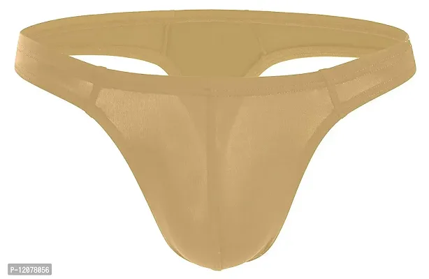 THE BLAZZE Men's Cotton Spandex Thong (XX-Large-(40""/100cm), Beige)