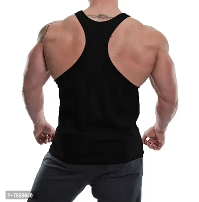 THE BLAZZE 0051 Men's Tank Top Muscle Gym Bodybuilding Vest Fitness Workout Stringers-thumb2