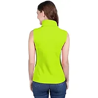 THE BLAZZE 1033 Women's Plain Black Sleeveless High Neck/Turtle Neck Top Stretch Slim Cotton T-Shirt for Women Sleeveless Top for Women(M,Color_01)-thumb1