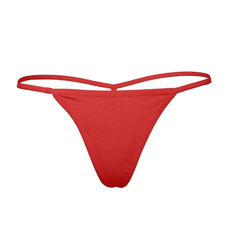 THE BLAZZE Women's G-Strings Thongs (QW-55_Red_Large(85-90cm))