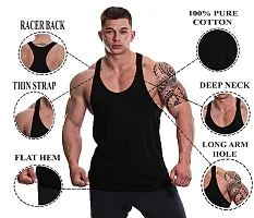 The BLAZZE B7072 Men's Cotton Sleeveless Tank Tops Gym Vest for Mens-thumb2