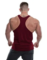 THE BLAZZE 0001 Mens Gym Tank Gym Tank Stringer Tank Tops for Men Gym Vest for Men Sleeveless Bodybuilding Gym Tank Tops for Men-thumb1