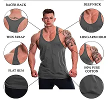 THE BLAZZE 0001 Mens Gym Tank Gym Tank Stringer Tank Tops for Men Gym Vest for Men Sleeveless Bodybuilding Gym Tank Tops for Men-thumb2