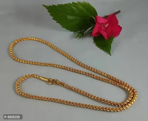 GOLD PLATED TRADITIONAL NICE MURUKKU THALI MANGASUTRA ROPE CHAIN FOR WOMEN-thumb0