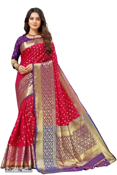 Elegant Silk Cotton Saree With Blouse Piece For Women